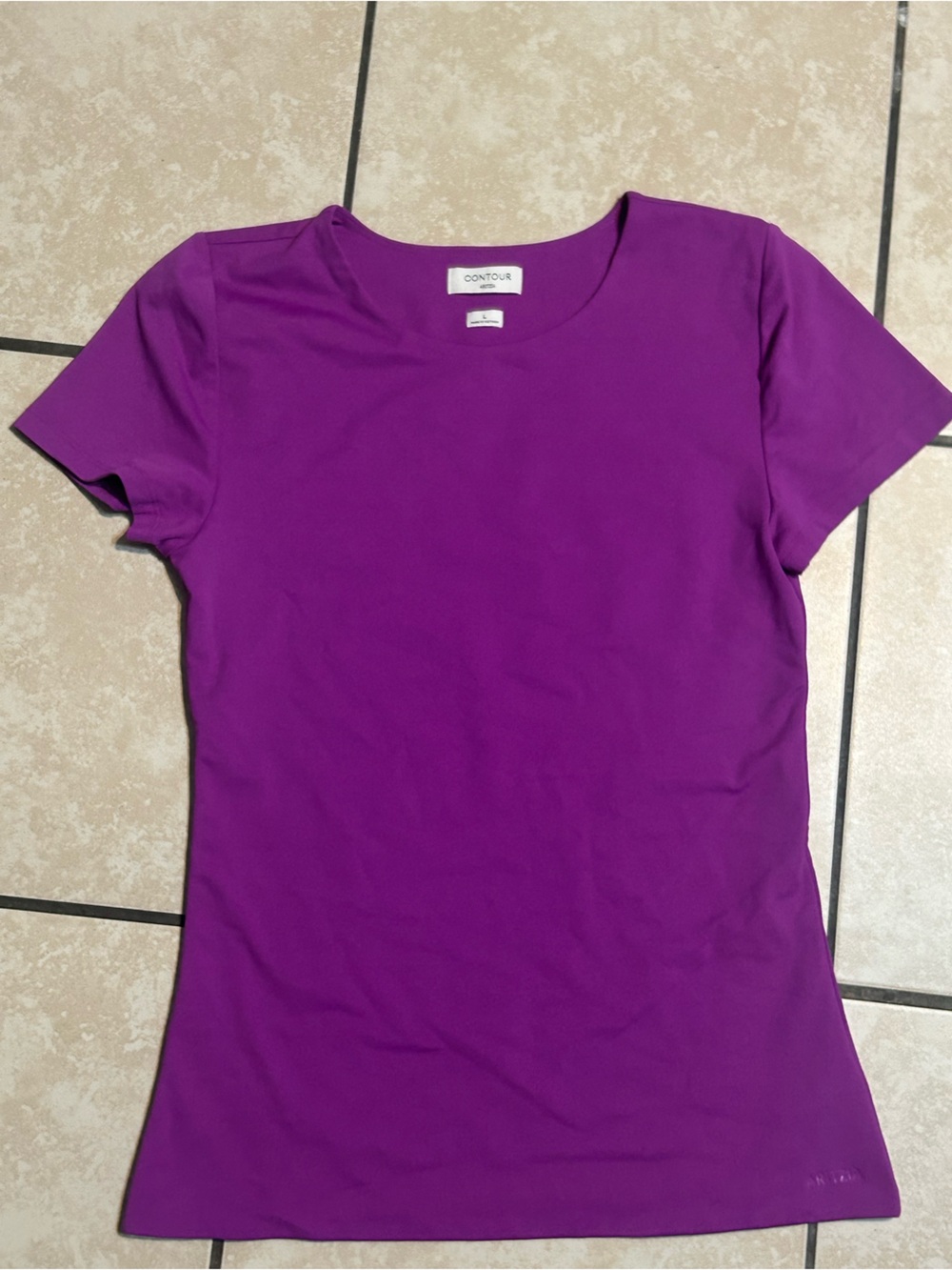 Contour Women's Short Sleeve Crewneck Tee — Vibrant Purple